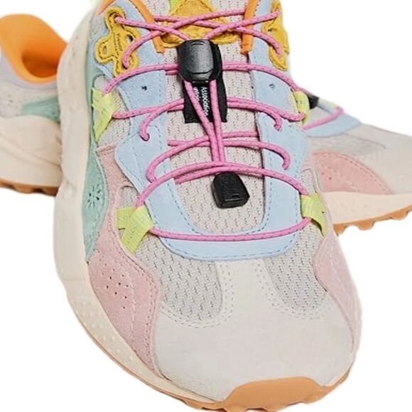 Flower Mountain Tiger Hill Women’s Sneakers – Suede Mesh White Pink Celeste Casu - Picture 4 of 4